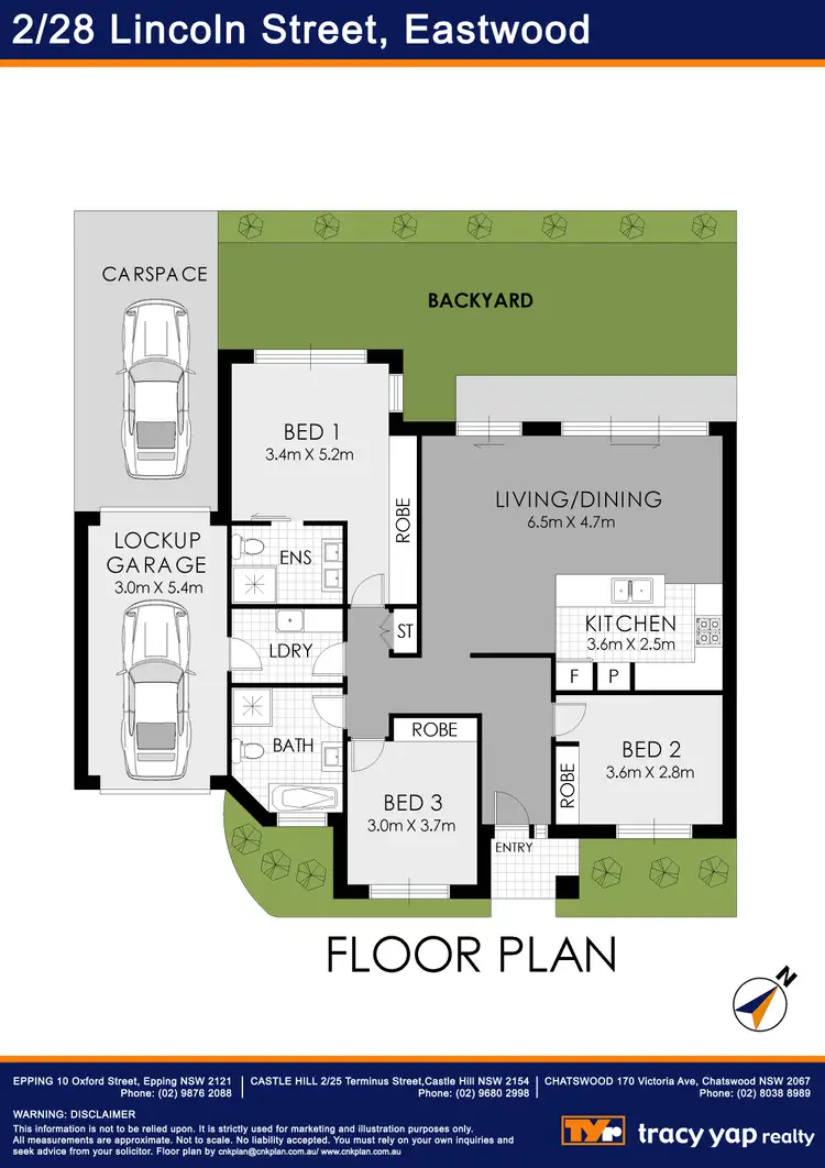 Floorplan of Homely villa listing, 2/28 Lincoln Street, Eastwood NSW 2122