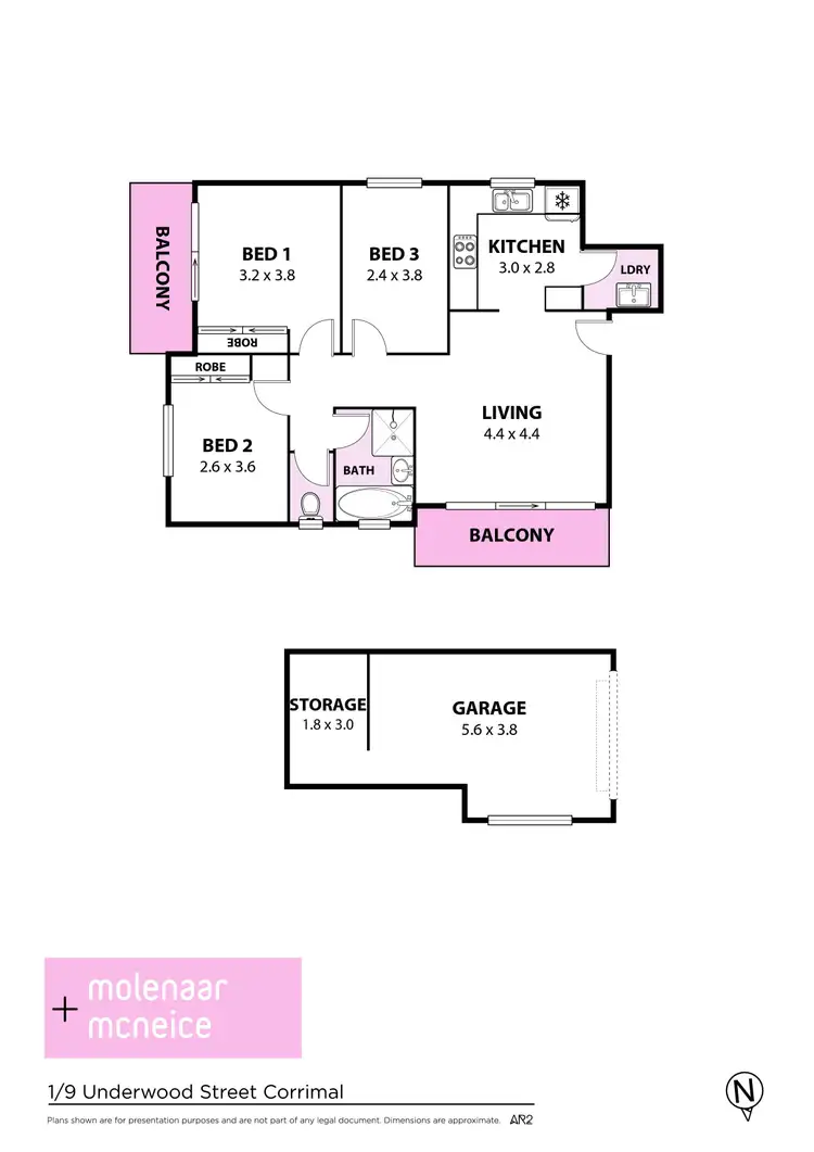 Floorplan of Homely apartment listing, 1/9 Underwood Street, Corrimal NSW 2518