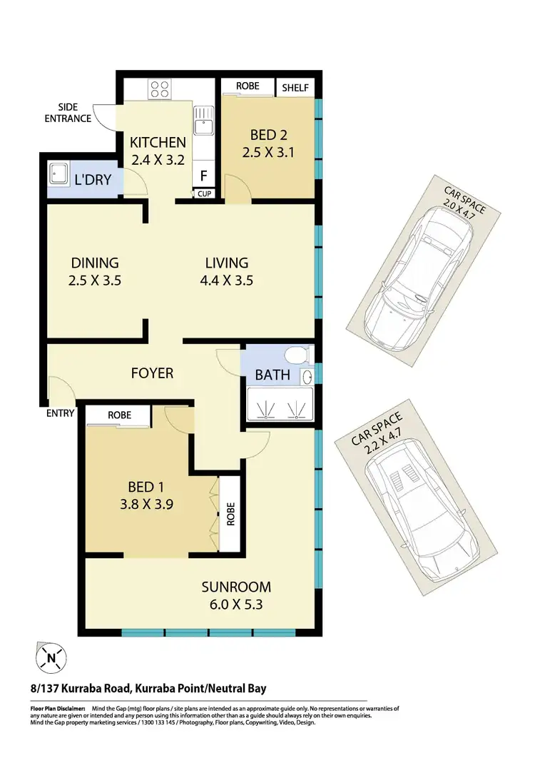 Floorplan of Homely apartment listing, 8/137 Kurraba Road, Neutral Bay NSW 2089
