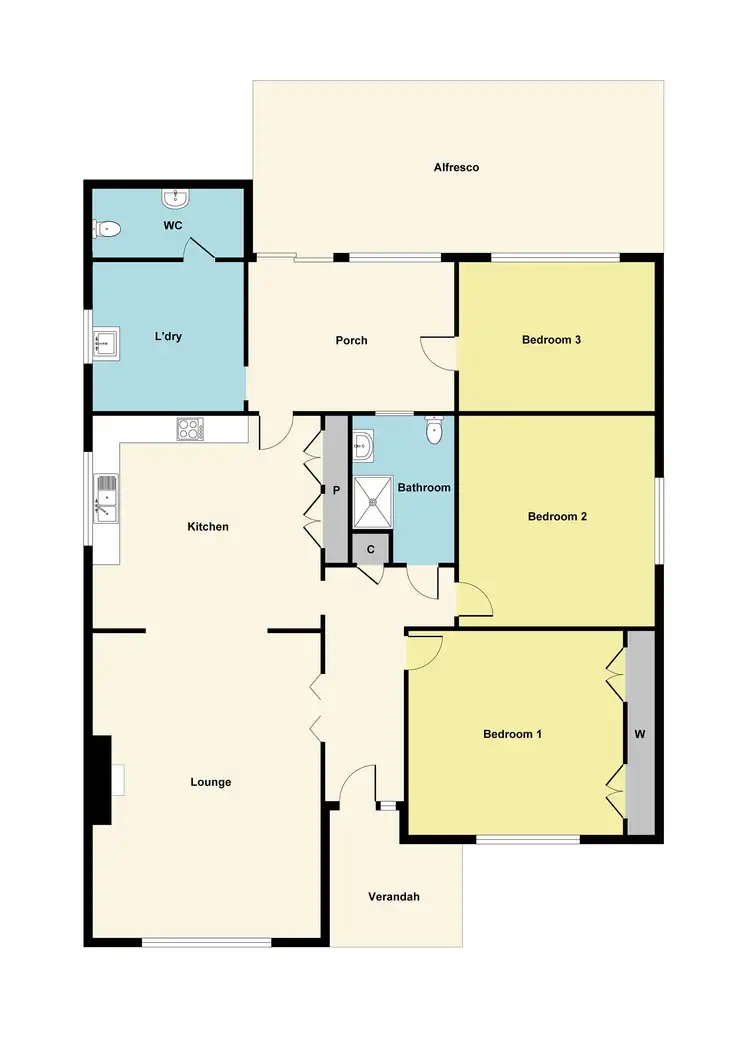 Floorplan of Homely house listing, 249 Gladstone Street, Maryborough VIC 3465