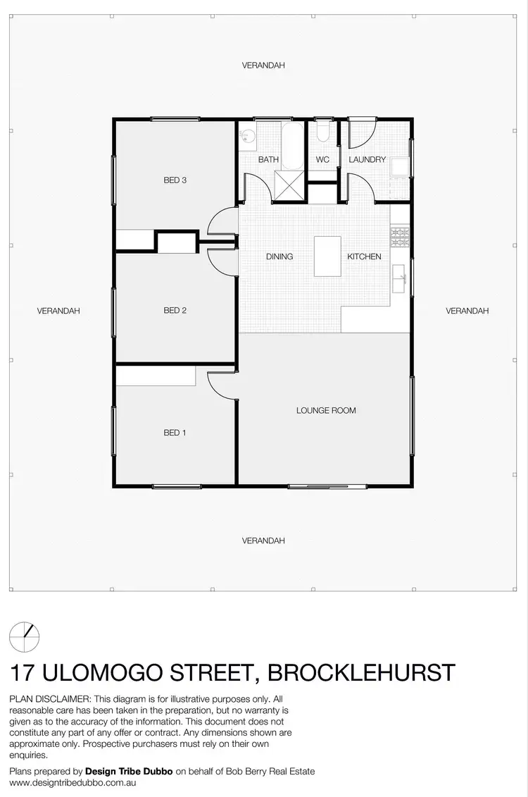 Floorplan of Homely house listing, 17 Ulomogo Street, Brocklehurst NSW 2830
