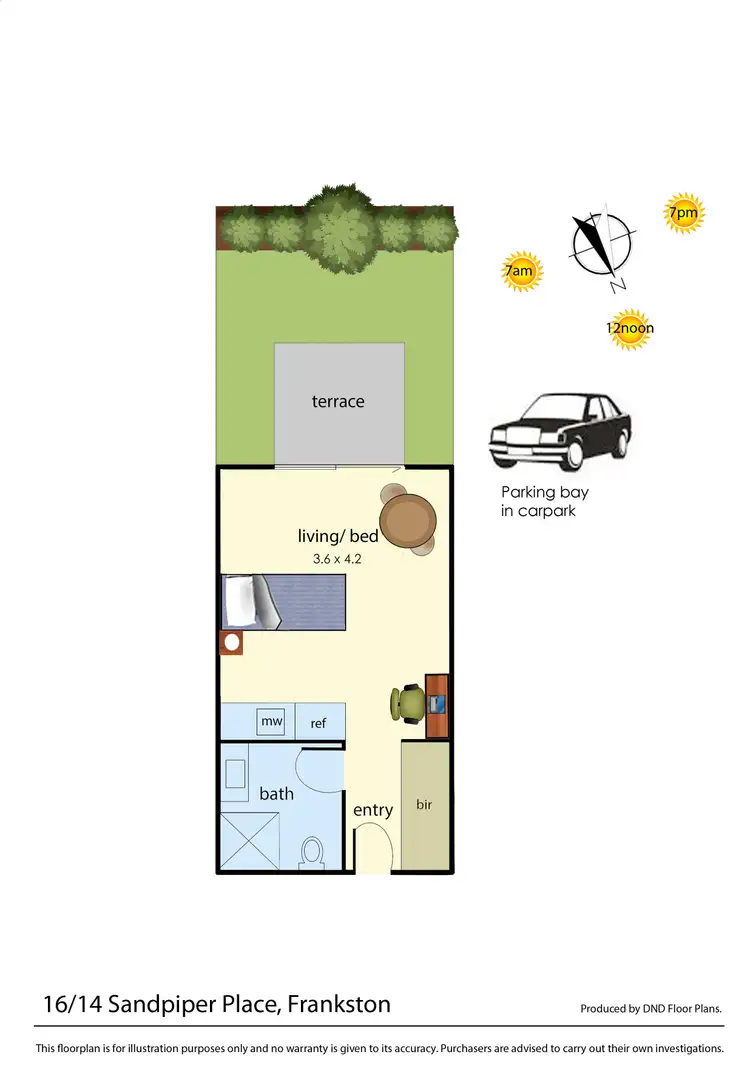 Floorplan of Homely studio listing, 16/14 Sandpiper Place, Frankston VIC 3199