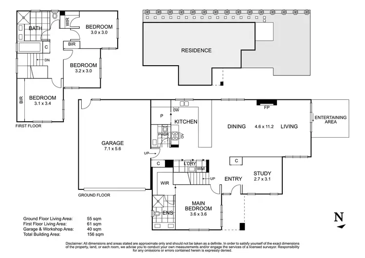 Floorplan of Homely townhouse listing, 1/3 Wandin Court, Forest Hill VIC 3131