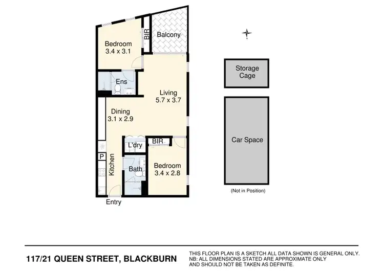 Floorplan of Homely apartment listing, 117/21 Queen Street, Blackburn VIC 3130