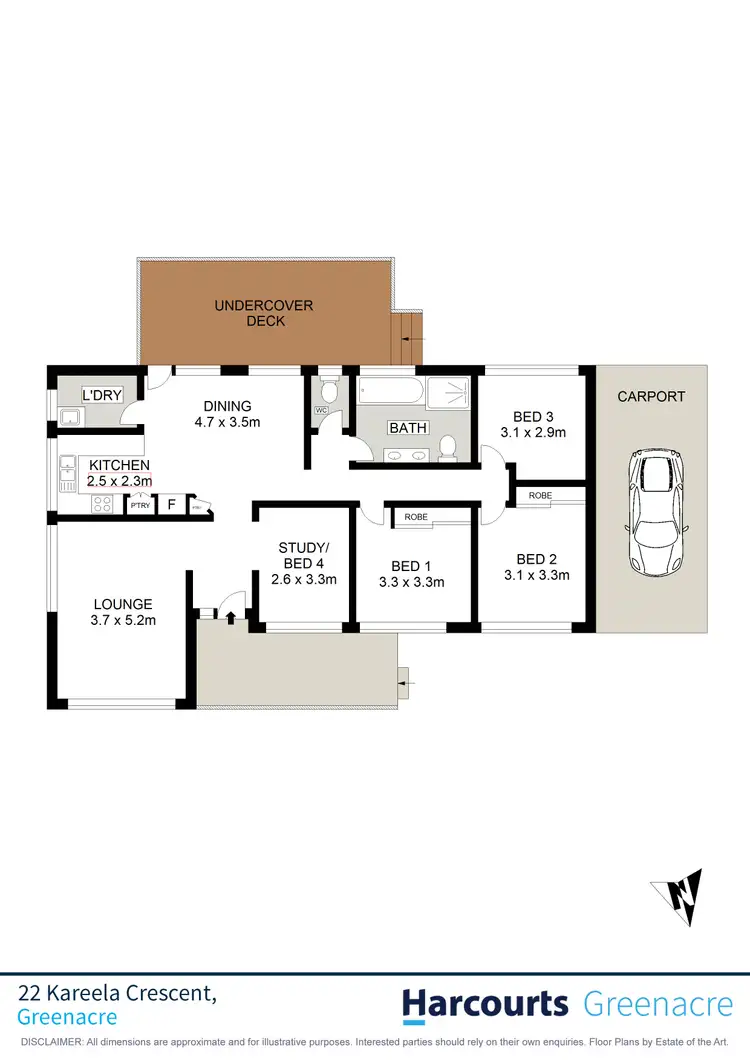 Floorplan of Homely house listing, 22 Kareela Crescent, Greenacre NSW 2190