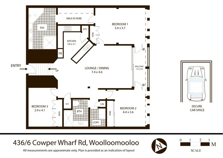 Floorplan of Homely apartment listing, 436/6 Cowper Wharf Roadway, Woolloomooloo NSW 2011