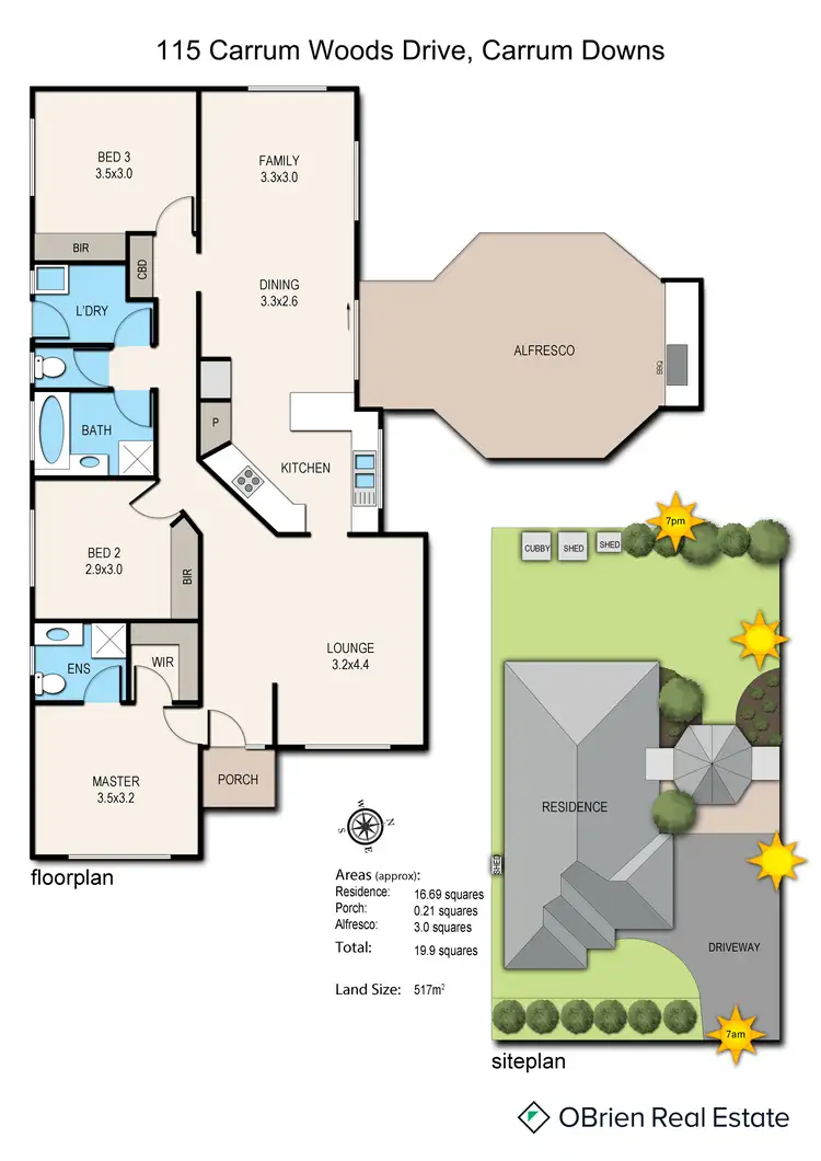 Floorplan of Homely house listing, 115 Carrum Woods Drive, Carrum Downs VIC 3201