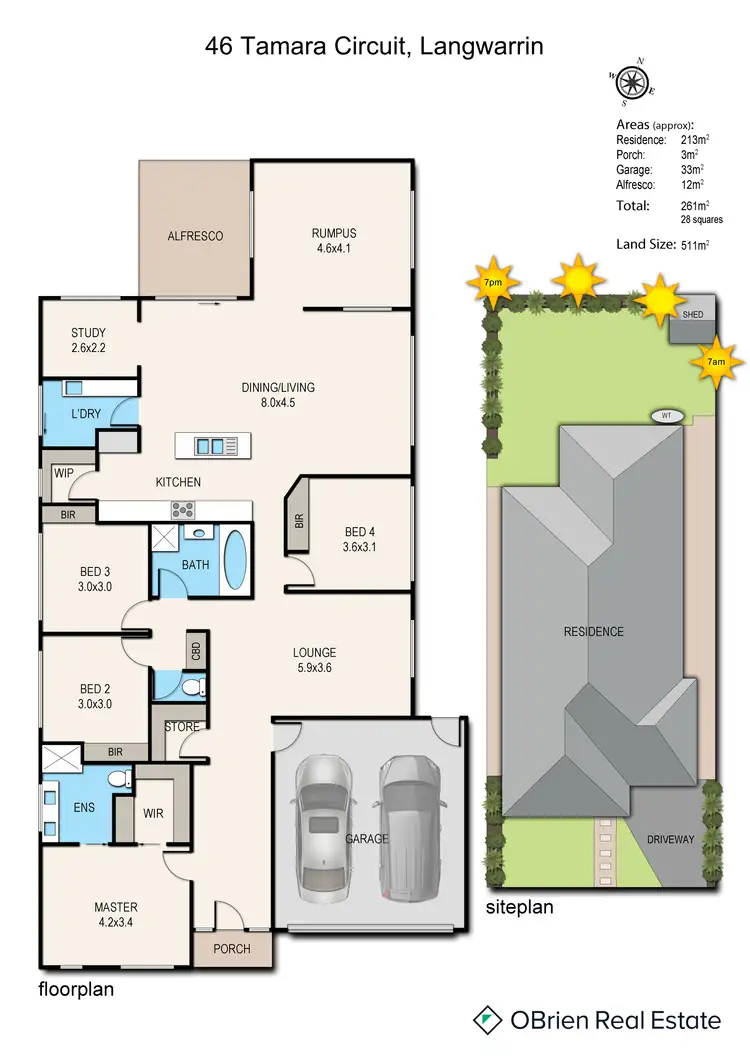 Floorplan of Homely house listing, 46 Tamara Circuit, Langwarrin VIC 3910