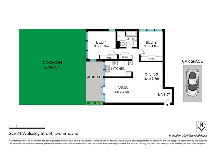 Floorplan of Homely apartment listing, 2G/24 Wolseley Street, Drummoyne NSW 2047