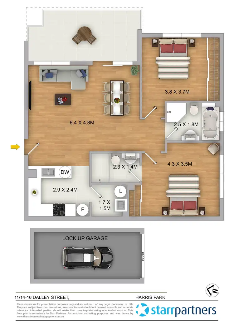 Floorplan of Homely apartment listing, 11/14-16 Dalley Street, Harris Park NSW 2150
