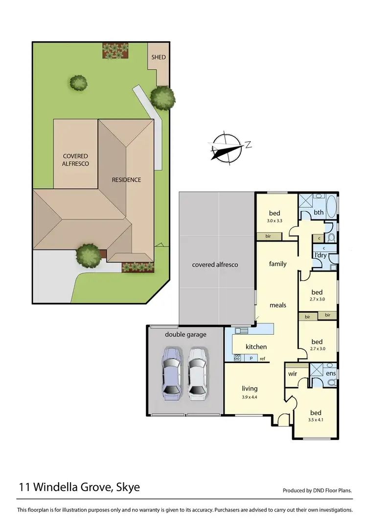 Floorplan of Homely house listing, 11 Windella Grove, Skye VIC 3977