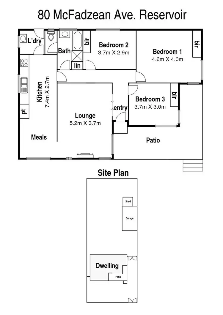 Floorplan of Homely house listing, 80 McFadzean Avenue, Reservoir VIC 3073