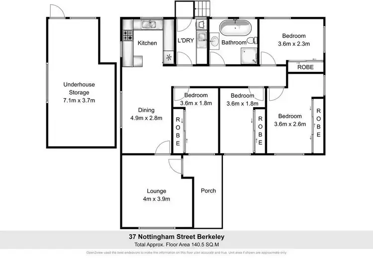 Floorplan of Homely house listing, 37 Nottingham Street, Berkeley NSW 2506