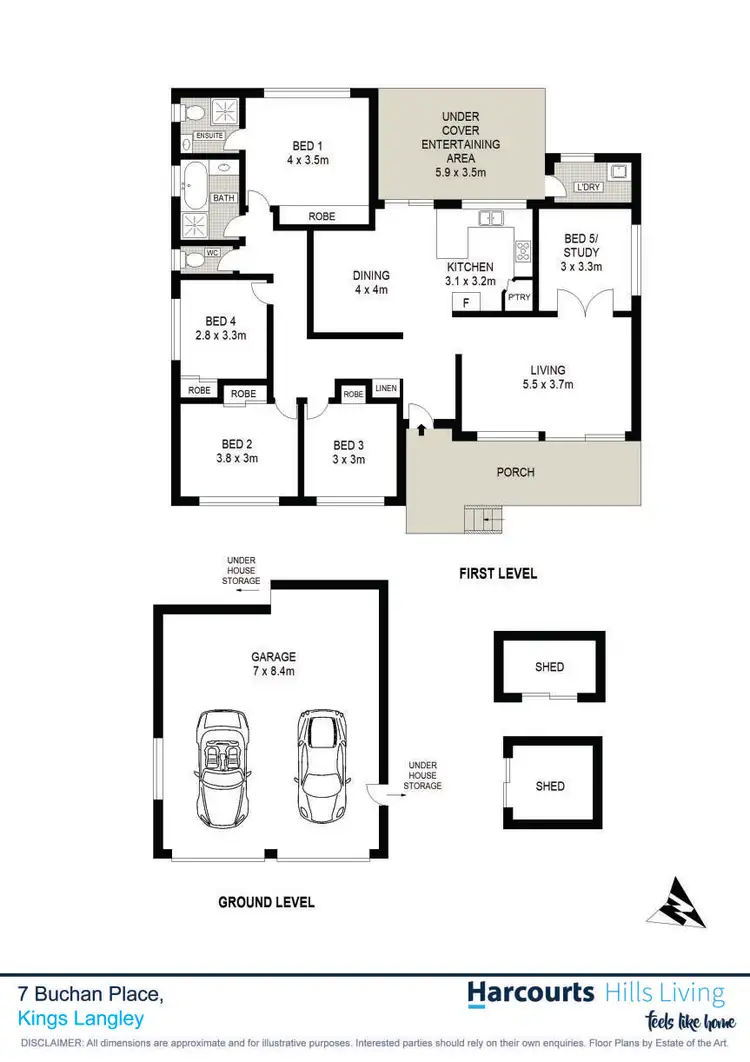 Floorplan of Homely house listing, 7 Buchan Place, Kings Langley NSW 2147