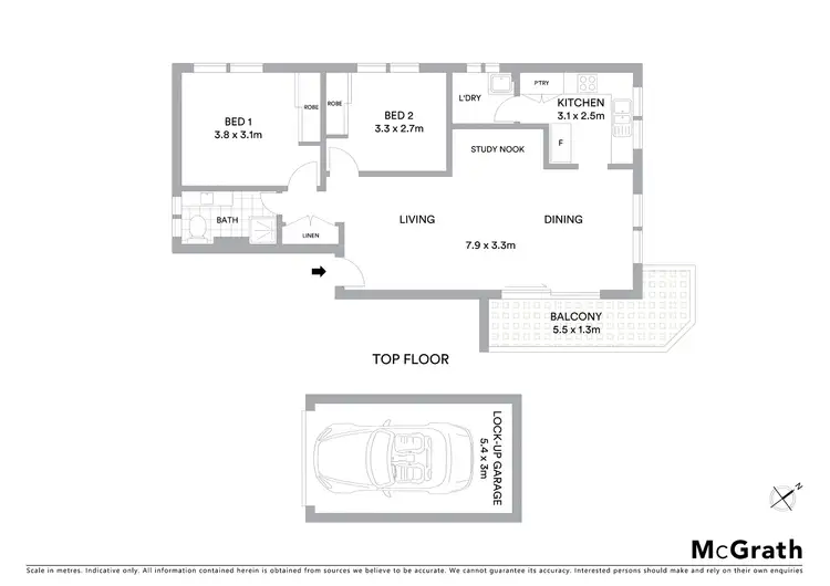 Floorplan of Homely unit listing, 30/203 Waterloo Road, Marsfield NSW 2122