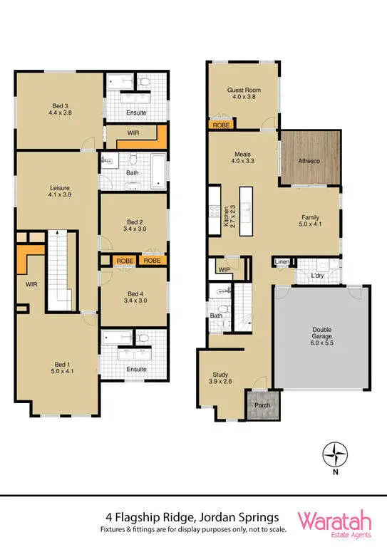 Floorplan of Homely house listing, 4 Flagship Ridge, Jordan Springs NSW 2747