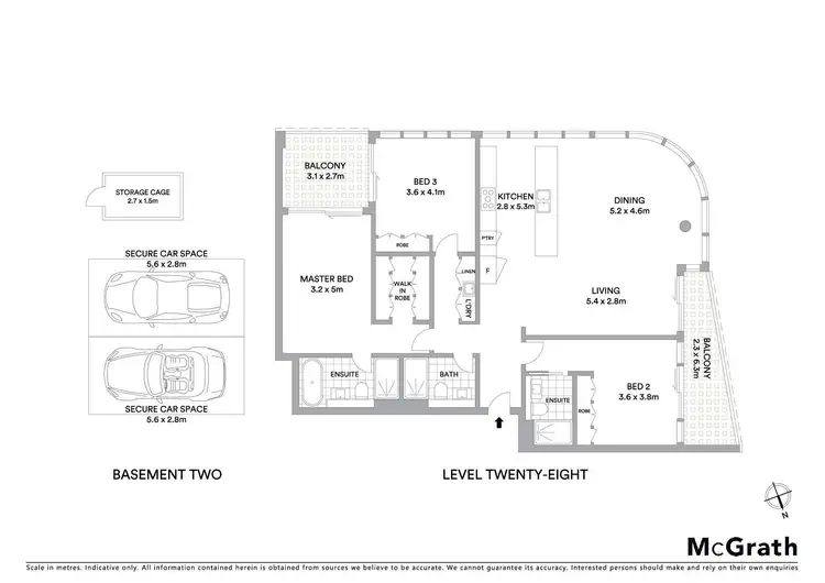 Floorplan of Homely apartment listing, 2801/1 Marshall Avenue, St Leonards NSW 2065