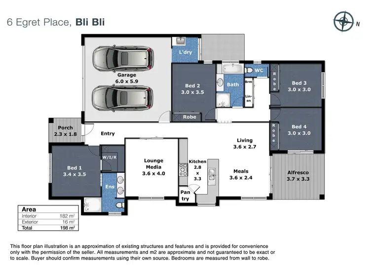 Floorplan of Homely house listing, 6 Egret Place, Bli Bli QLD 4560
