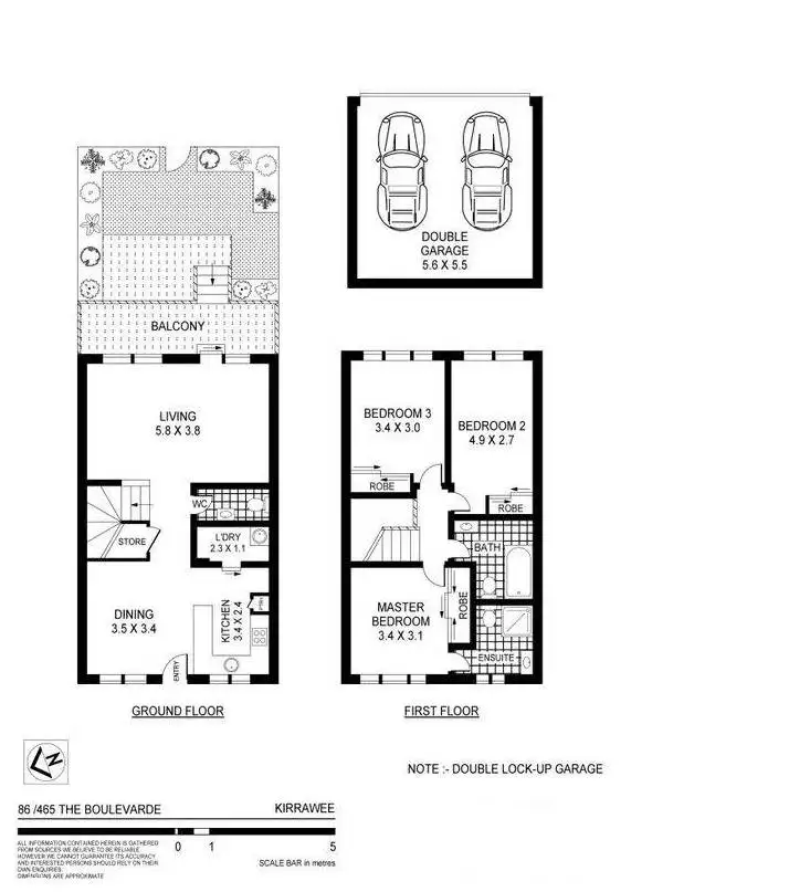Floorplan of Homely townhouse listing, 86/465 The Boulevarde, Kirrawee NSW 2232