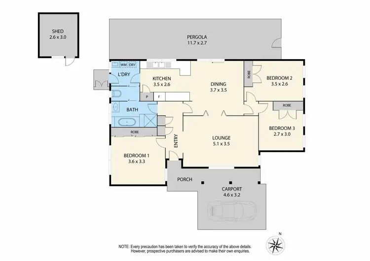 Floorplan of Homely unit listing, 1/7 Sanderling Street, Werribee VIC 3030