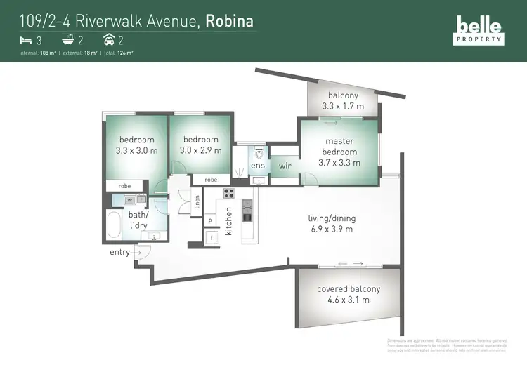 Floorplan of Homely unit listing, 109/2-4 Riverwalk Avenue, Robina QLD 4226