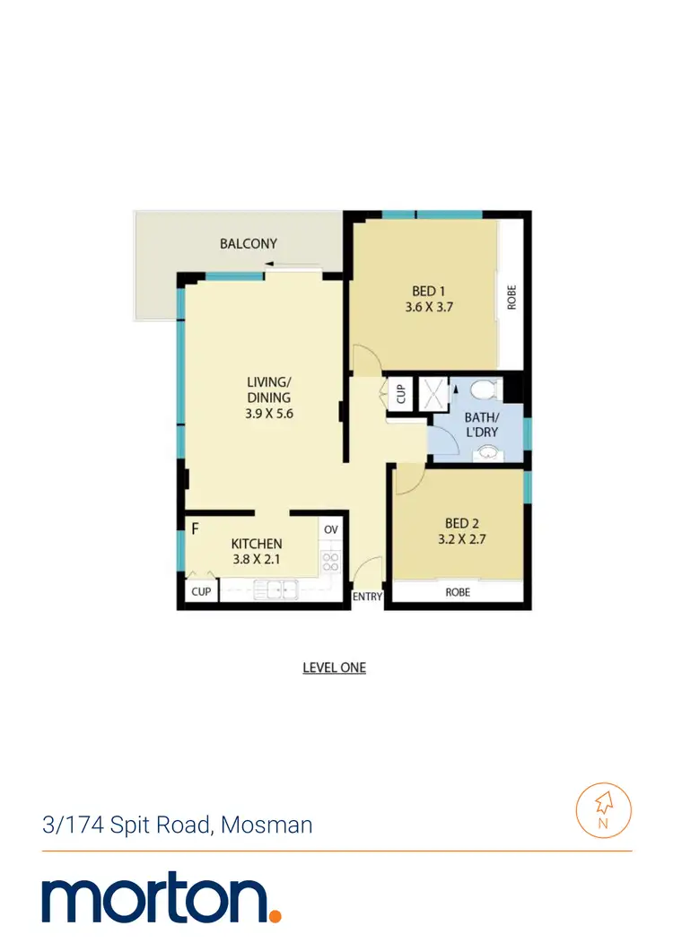 Floorplan of Homely apartment listing, 3/174 Spit Road, Mosman NSW 2088