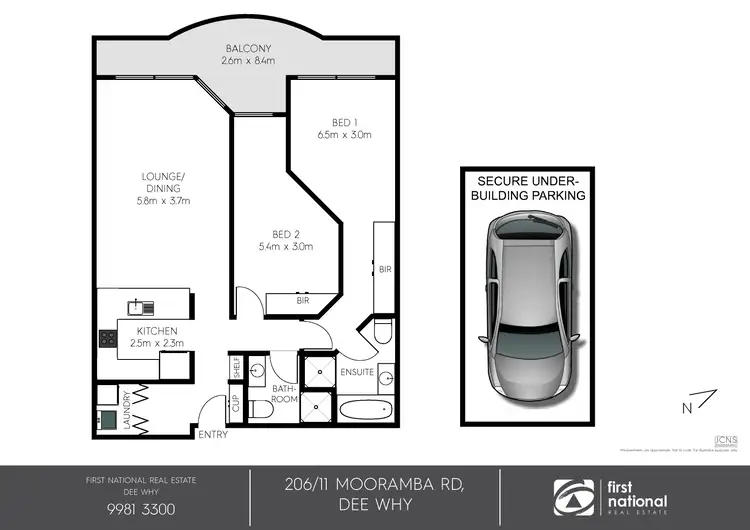 Floorplan of Homely apartment listing, 206/11 Mooramba Road, Dee Why NSW 2099