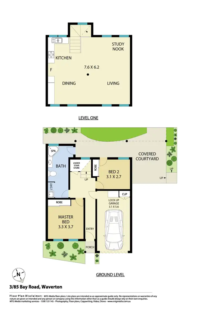 Floorplan of Homely townhouse listing, 3/85 Bay Road, Waverton NSW 2060