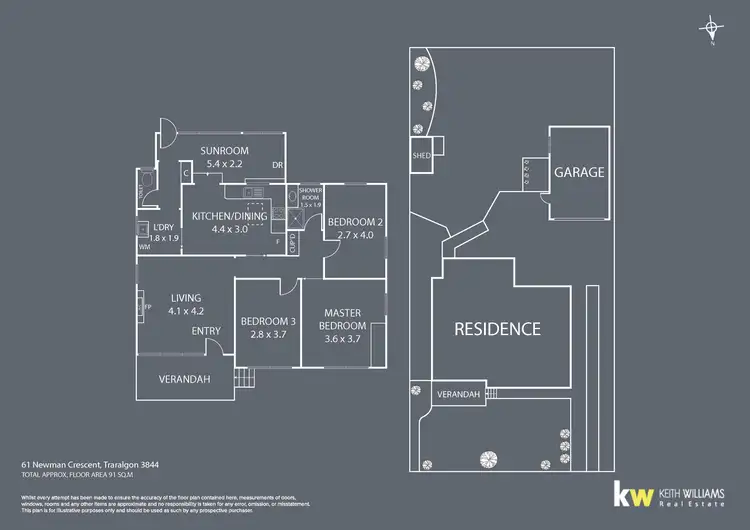 Floorplan of Homely house listing, 61 Newman Crescent, Traralgon VIC 3844