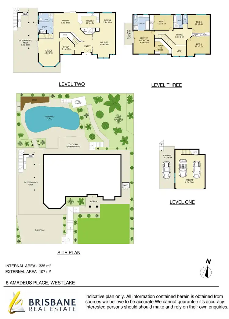 Floorplan of Homely house listing, 8 Amadeus Place, Westlake QLD 4074