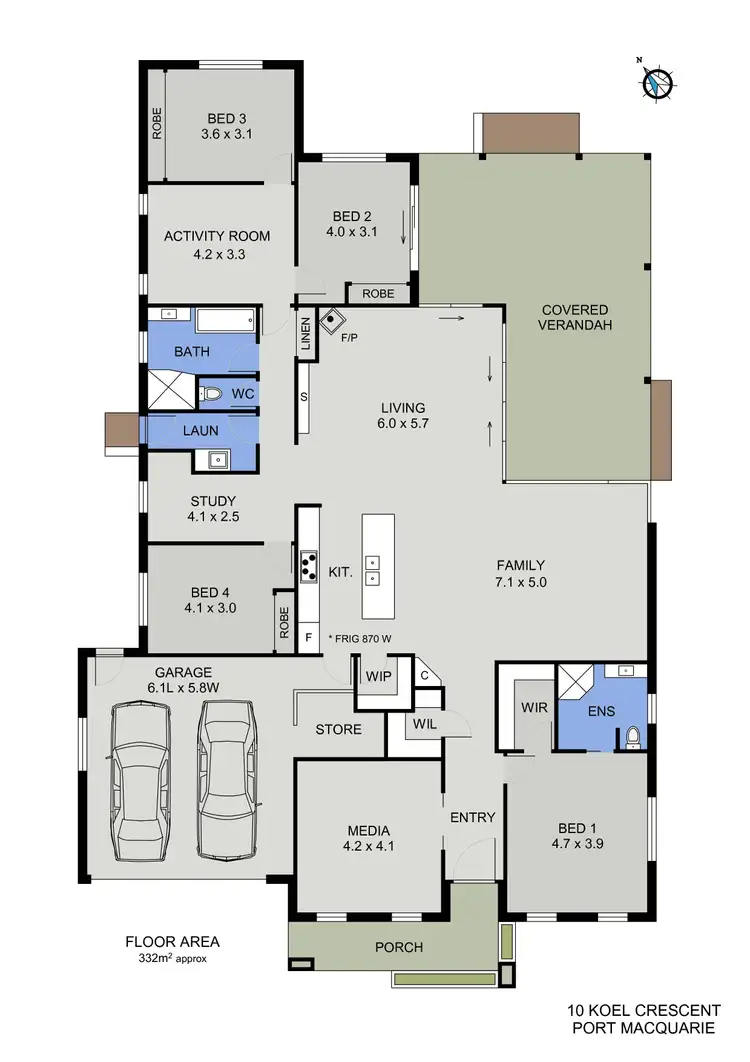 Floorplan of Homely house listing, 10 Koel Crescent, Port Macquarie NSW 2444