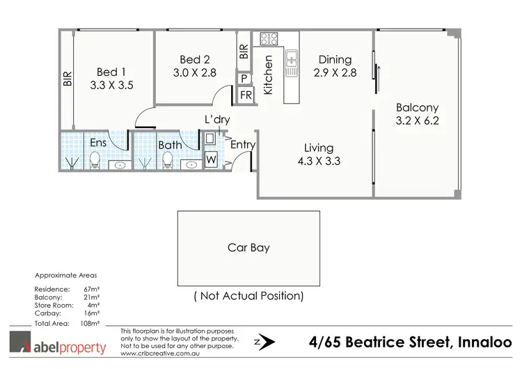 Floorplan of Homely apartment listing, 4/65 Beatrice Street, Innaloo WA 6018