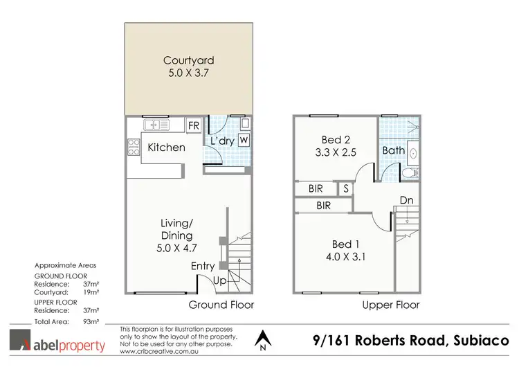 Floorplan of Homely townhouse listing, 9/161 Roberts Road, Subiaco WA 6008