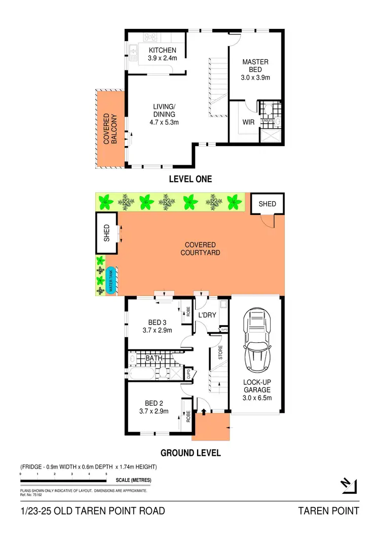 Floorplan of Homely townhouse listing, 1/23-25 Old Taren Point Road, Taren Point NSW 2229