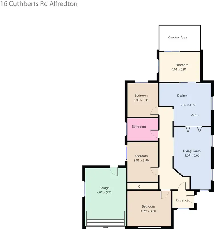 Floorplan of Homely house listing, 16 Cuthberts Road, Alfredton VIC 3350