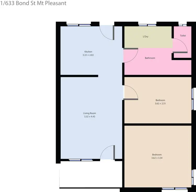 Floorplan of Homely unit listing, 1/633 Bond Street, Mount Pleasant VIC 3350
