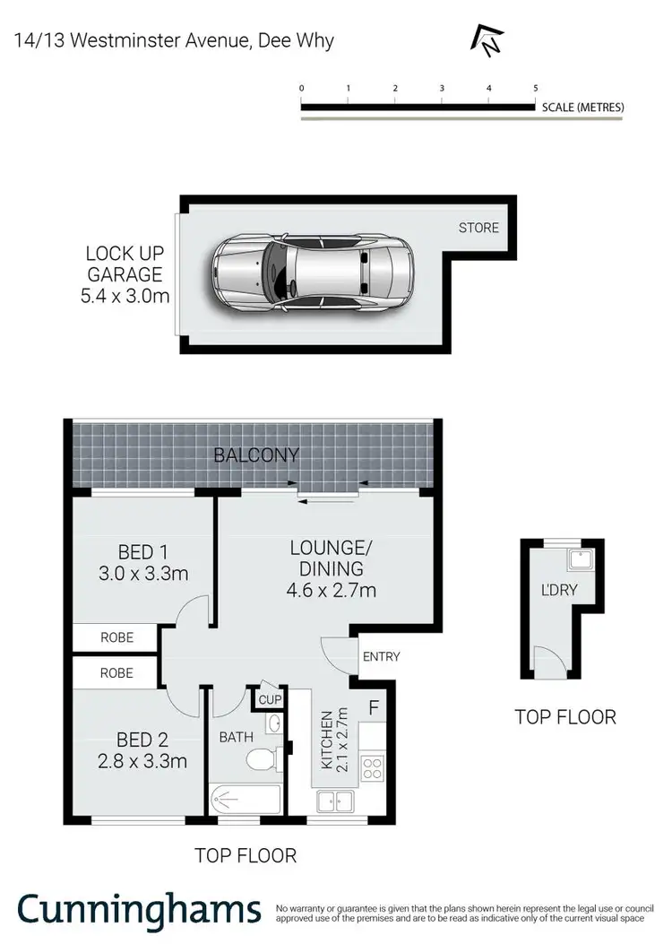 Floorplan of Homely apartment listing, 14/13 Westminster Avenue, Dee Why NSW 2099