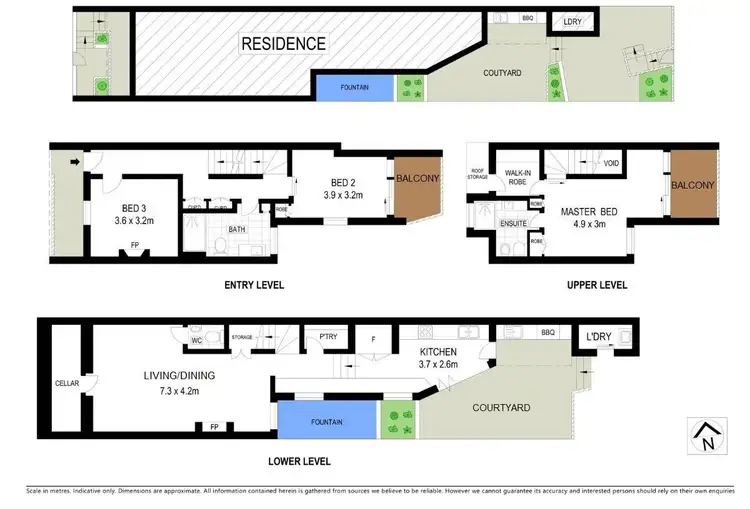 Floorplan of Homely semi-detached listing, 105 Broughton Street, Kirribilli NSW 2061