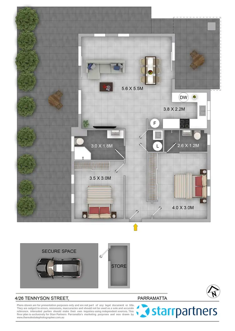 Floorplan of Homely apartment listing, 4/26 Tennyson Street, Parramatta NSW 2150