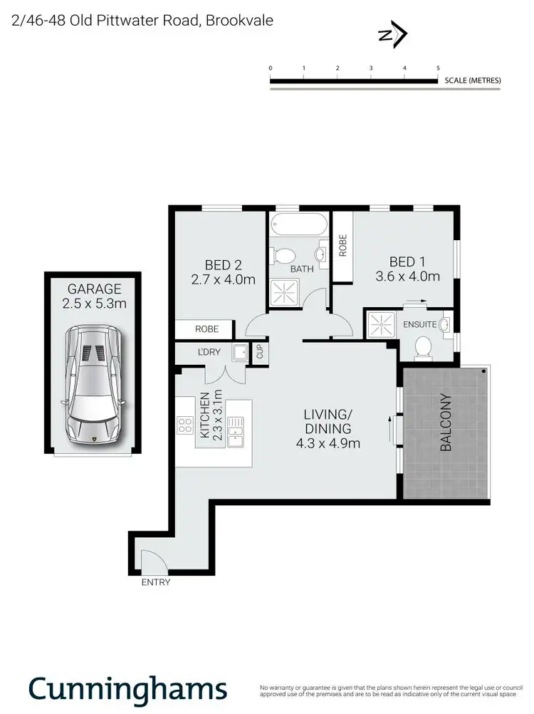 Floorplan of Homely apartment listing, 2/46-48 Old Pittwater Road, Brookvale NSW 2100