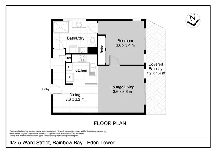 Floorplan of Homely unit listing, 4/3-5 Ward Street, Rainbow Bay QLD 4225