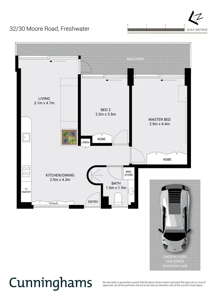 Floorplan of Homely unit listing, 32/30 Moore Road, Freshwater NSW 2096