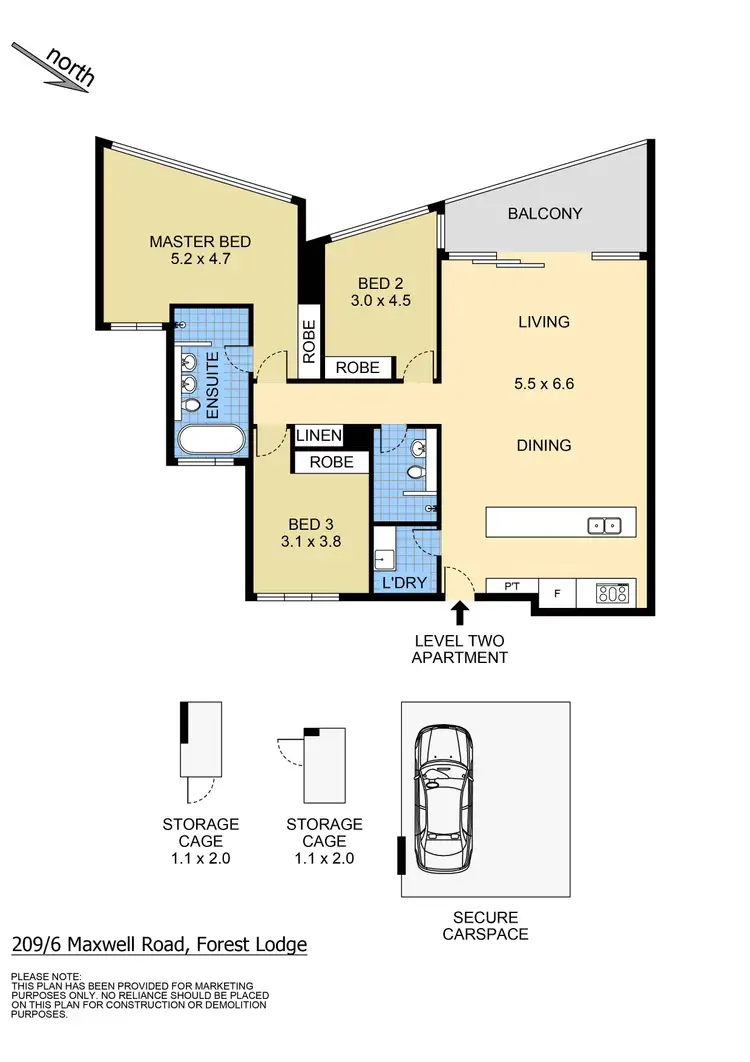 Floorplan of Homely apartment listing, 209/6 Maxwell Road, Forest Lodge NSW 2037