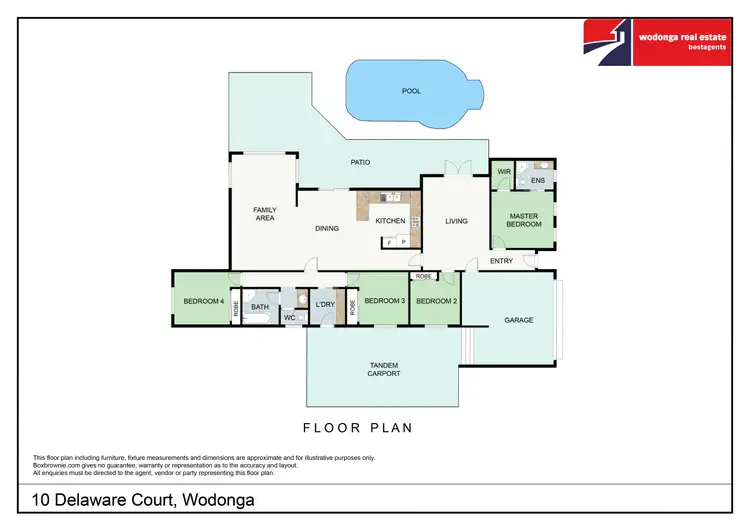 Floorplan of Homely house listing, 10 Delaware Court, Wodonga VIC 3690