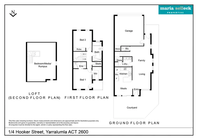 Floorplan of Homely townhouse listing, 1/4 Hooker Street, Yarralumla ACT 2600