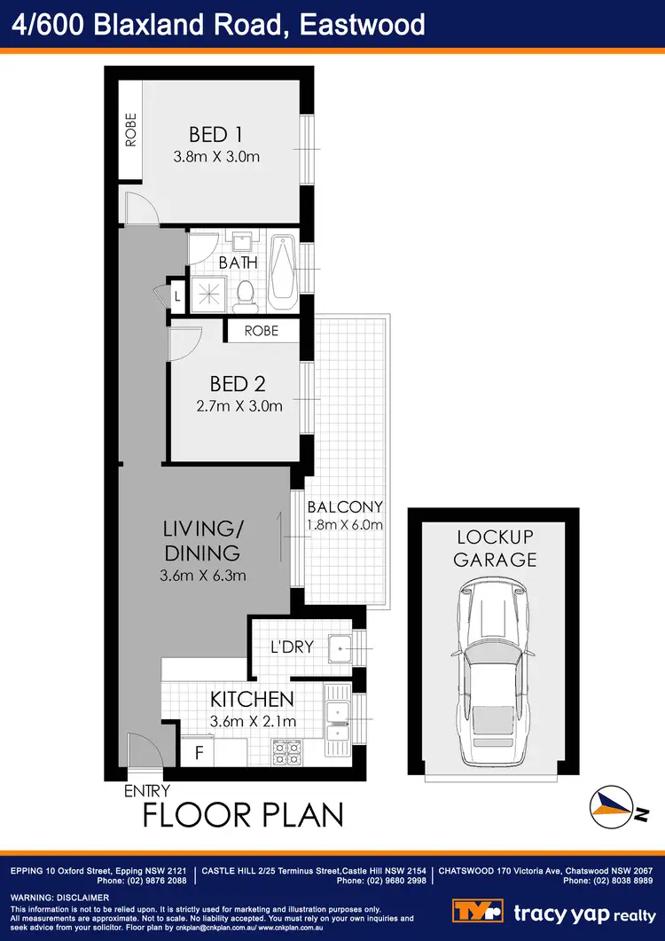 Floorplan of Homely unit listing, 4/600 Blaxland Road, Eastwood NSW 2122