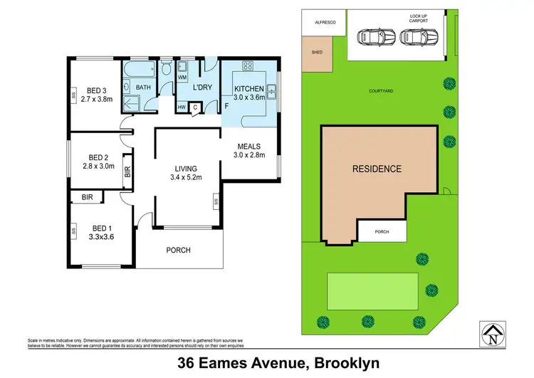 Floorplan of Homely house listing, 36 Eames Avenue, Brooklyn VIC 3012