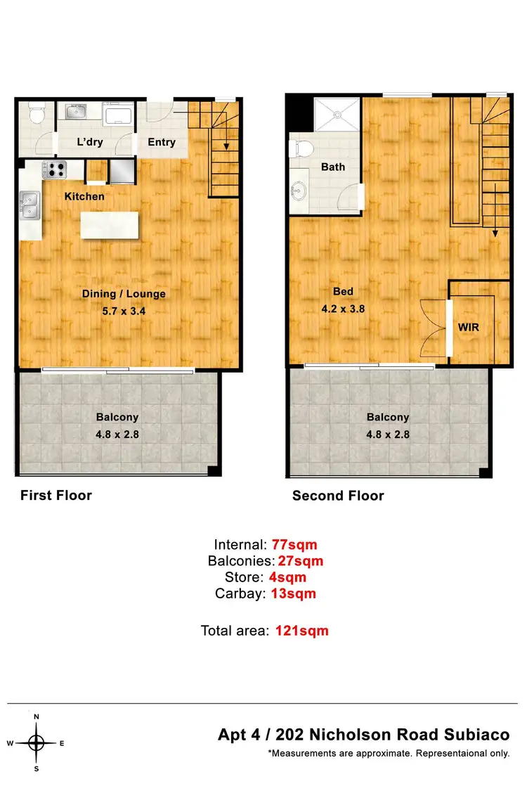 Floorplan of Homely apartment listing, 1/202 Nicholson Road, Subiaco WA 6008