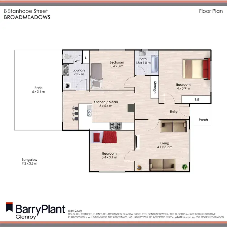 Floorplan of Homely house listing, 8 Stanhope Street, Broadmeadows VIC 3047