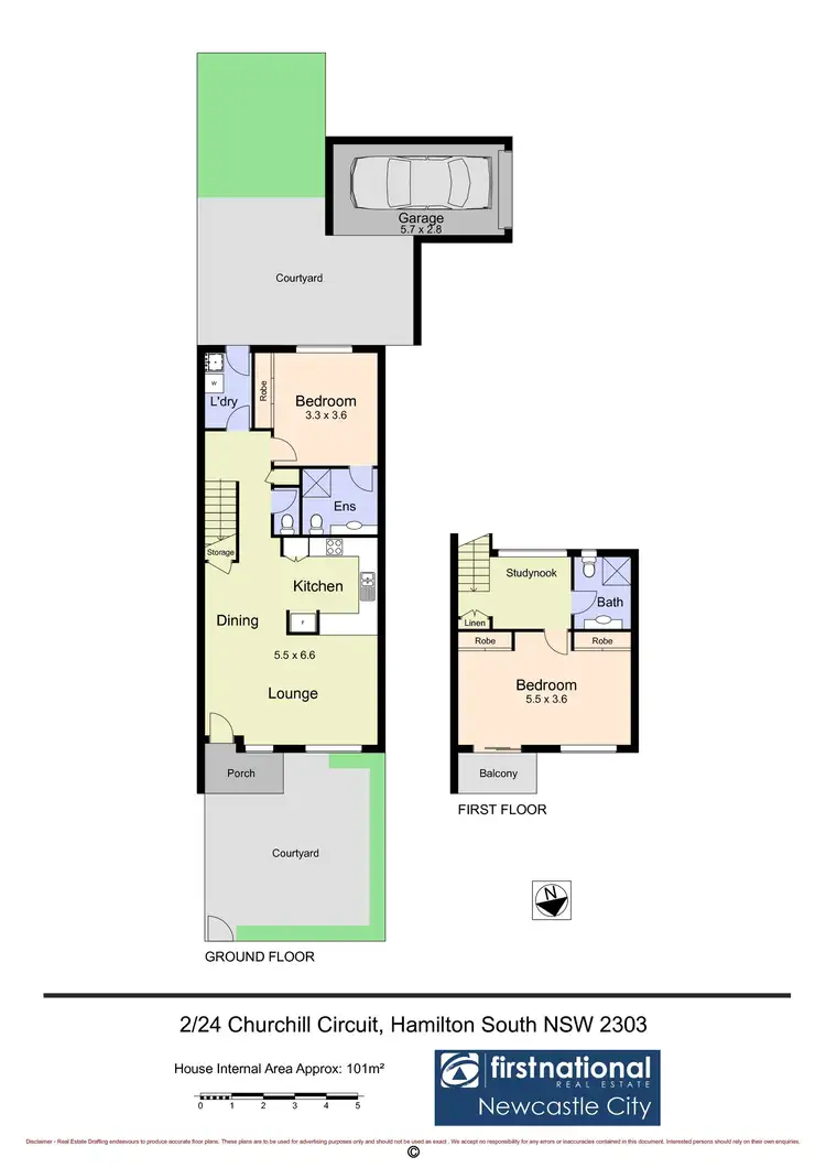 Floorplan of Homely townhouse listing, 2/24 Churchill Circuit, Hamilton South NSW 2303